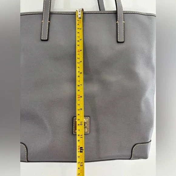 Dooney & Bourke Large Gray Tote Bag Red Interior Authentic Designer Purse